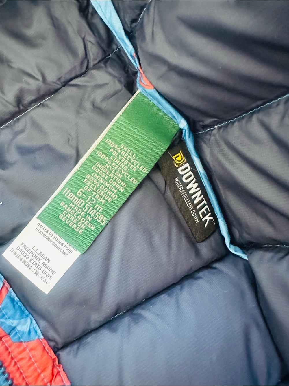 L.L. Bean Ultralight 650 Fill Power Down Bunting 6-12 mo - Picture 5 of 7